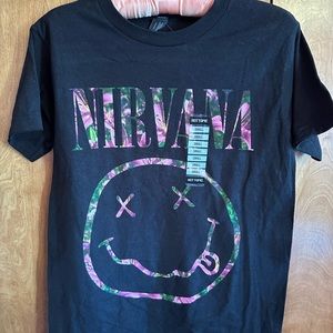 Hot Topic Floral Nirvana Shirt